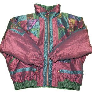 Braetan Vintage Foil Multicolor Puffer Jacket